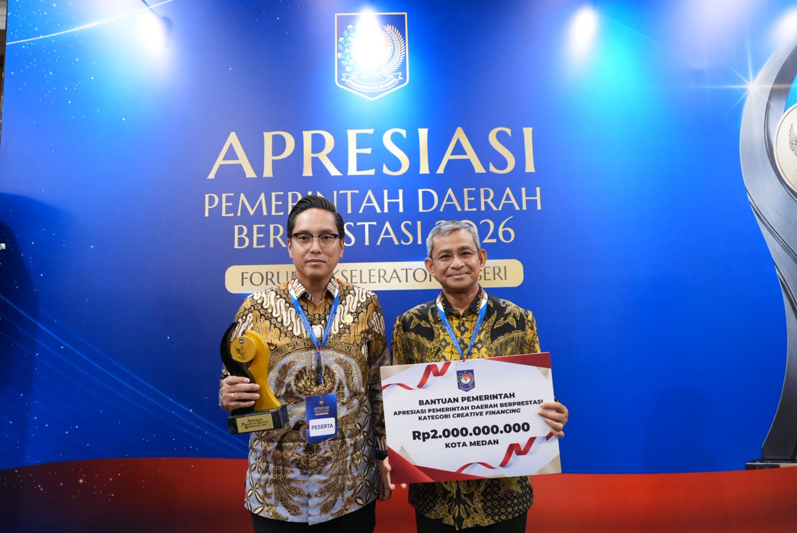 Sabet Penghargaan Kemendagri, Rico Waas Buktikan Tata Kelola Keuangan Medan Semakin Efektif